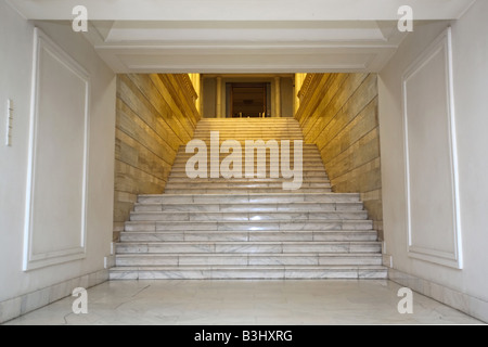 luxuriöse Marmortreppe Bucarest Ceausescus Parlaments Eingang Stockfoto