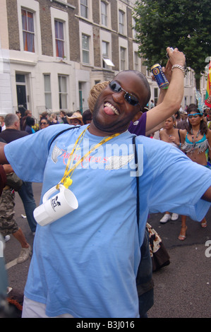 Tänzer genießen Notting Hill Carnival August 2008, London, England, Vereinigtes Königreich Stockfoto