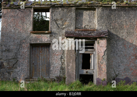 verlassene zerstörten alten irischen Bauernhaus Grafschaft down Northern Irland Stockfoto