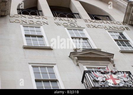 Londoner Obstbörse Londoner Wollbörse Spitalfields in London, Großbritannien Stockfoto