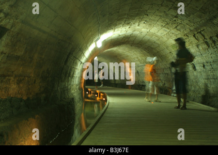 Israel westlichen Galiläa Acre The Templar s Tunnel vermutet, einen geheimen Fluchtweg von der Zitadelle Stockfoto