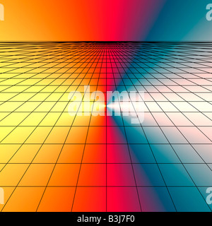 farbige geometrische abstrakte Gestaltung der stürzende Linien Stockfoto