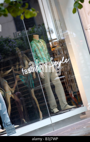 Shop Fenster St Ann's Square Manchester Stockfoto