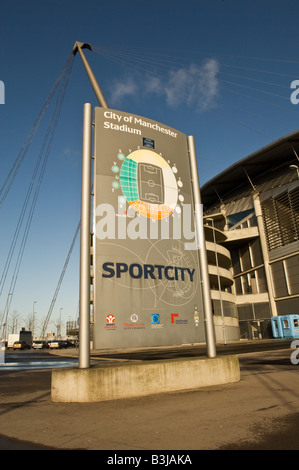 City of Manchester Stadium Eastlands Sportcity Manchester City Football Club Stockfoto