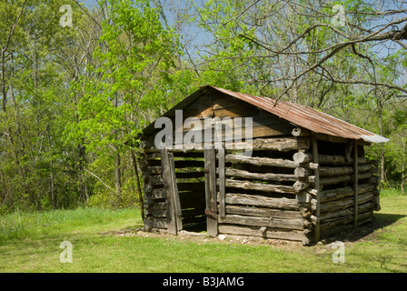 Ein Nebengebäude auf dem Collier Gehöft in den Ozarks Tyler Bend Arkansas. Stockfoto