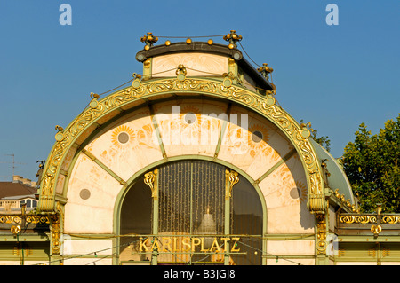 Karlsplatz underground Bahnhofsgebäude Wien Österreich Stockfoto