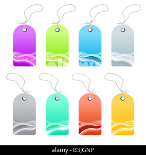 Vektor-Illustration aus einer Sammlung von Geschäft wellig Retro-Einzelhandel Stichwörter oder moderne Wellen-Etiketten und Quadrate abstrakte Texturen Stockfoto