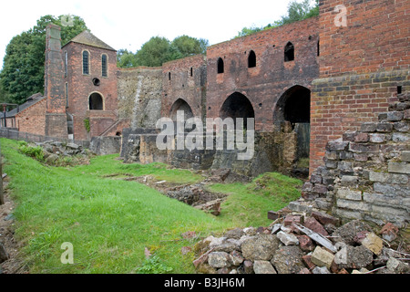 Blists Hill Hochöfen Coalbrookdale viktorianische Dorf Ironbridge Shropshire UK Stockfoto