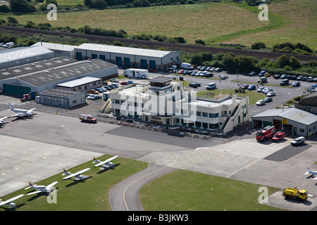 Luftaufnahme von Shoreham Flughafen-terminal Gebäude Sussex England Stockfoto