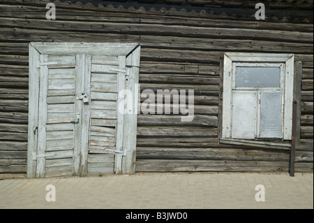 Einem baufälligen alten Haus in Kedainiai Litauen Stockfoto