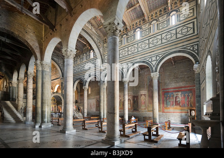 Innenraum der Kirche von San Miniato al Monte in Oltrarno, Florenz, Toskana, Italien Stockfoto