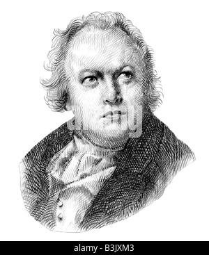 William Blake 1757 1827 englische Dichter Maler Kupferstecher Cross Hatch Stil moderne Illustration Stockfoto