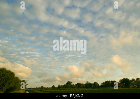 Ein Abendhimmel über Plateliai im Nationalpark Žemaitija Litauen Stockfoto