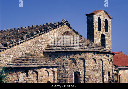 Stiftsbasilika in Montserrat Katalonien Spanien Stockfoto