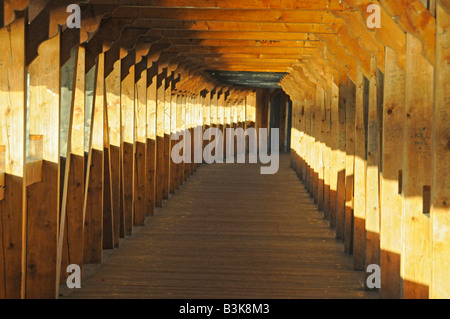 Innenansicht der Kapellbrücke in Luzern, Zentralschweiz. Stockfoto