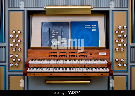 Die Orgel in Karlslunde Kirche Stockfoto