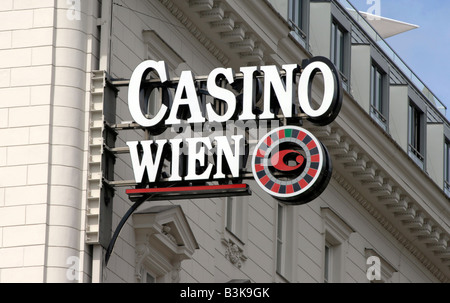 Casino-Vienna-Zeichen, Wien, Österreich Stockfoto