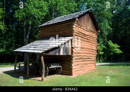 Tabak Scheune, Booker T. Washington National Monument, Hardy, Virginia Stockfoto