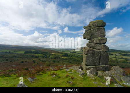 Bowermans Nase an einem sonnigen Sommertag Dartmoor Devon England Großbritannien GB Großbritannien britischen Inseln Europa EU Stockfoto