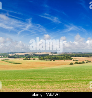 Britische Landschaft UK - wunderschöne Hügellandschaft des Lincolnshire Wolds, England, Großbritannien Stockfoto