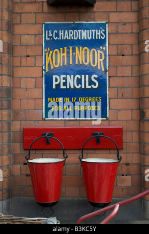 Plattform Detail Loughborough Station Great Central Railway Stockfoto