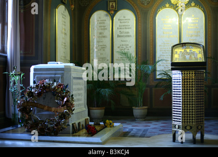 Grab von Tsar Nicholas II von Rußland und seine Familie in St. Peter und Paul Kathedrale in Sankt Petersburg, Russland Stockfoto