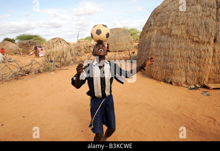 Dilne Ali Hassan 11 um Belet Amin ein Lager für Vertriebene Somalis Stockfoto