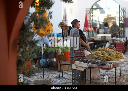 Gesamtansicht der Mercado Municipal in Albufeira Portugal Stockfoto