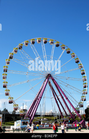 Riesenrad an einem sonnigen Tag Stockfoto