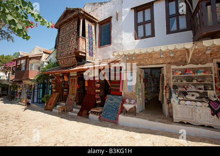Traditionellen osmanischen Häuser in der Altstadt Kas. Provinz Antalya Türkei. Stockfoto