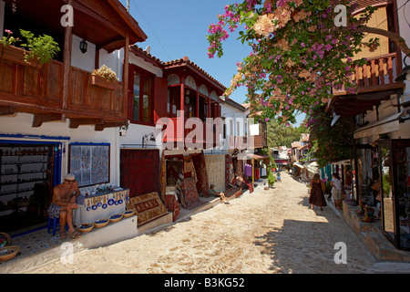 Traditionellen osmanischen Häuser in der Altstadt Kas. Provinz Antalya Türkei. Stockfoto