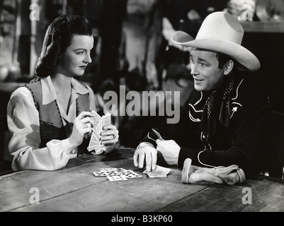 YELLOW ROSE OF TEXAS 1944 Republik Film mit Roy Rogers und Dale Evans Stockfoto