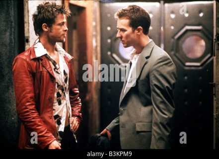 FIGHT CLUB 1999 TCF/FOX 2000 Film mit Brad Pitt auf der linken Seite Stockfoto