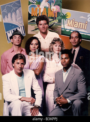 MIAMI VICE US-Fernsehserie mit Don Johnson auf der linken Seite und Philip auf der rechten Seite Stockfoto