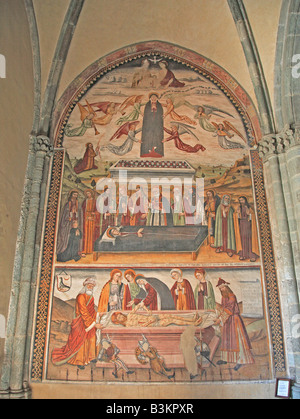 Fresko von Maria Himmelfahrt in der Sacra di San Michele im Valle di Susa Piemont Italien Stockfoto