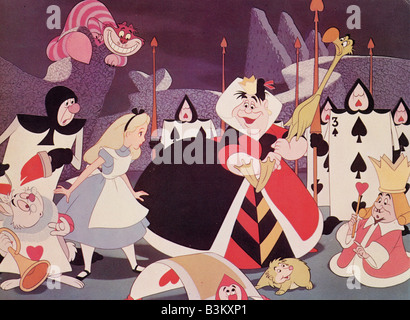 ALICE im Wunderland 1951 Walt-Disney-Zeichentrickfilm - NB Walt Disney gutgeschrieben werden muss Stockfoto