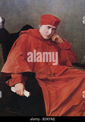 SIR HENRY IRVING English Schauspieler 1838 bis 1905 gesehen hier als Kardinal Wolsey in Heinrich VIII. von William Shakespeare Stockfoto