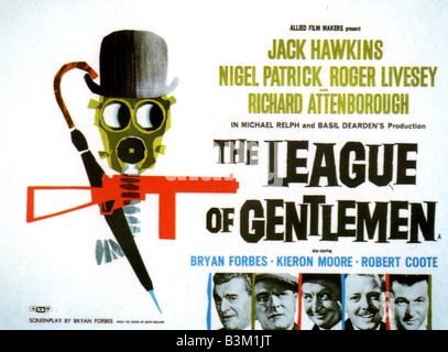 DIE LEAGUE OF GENTLEMEN-Plakat für 1960 Rank Film mit Jack Hawkins Stockfoto