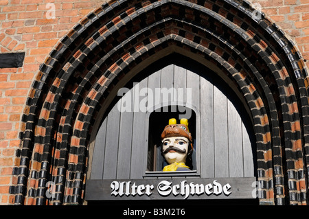 Portal Eines der Ältesten Häuser in Wismar Deutschland Portal eines der ältesten Häuser in Wismar Deutschland Stockfoto