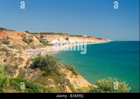 Portugal Algarve-Küste am Praia da Falésia Stockfoto