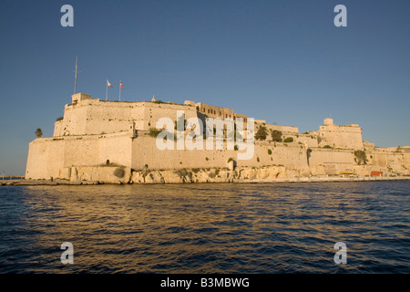 Fort St. Angelo in den Grand Harbour von Malta, Europa Stockfoto