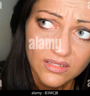 Porträt der traurige Frau, Nahaufnahme Stockfoto