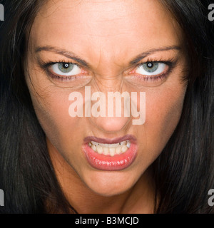 Porträt einer jungen Frau, Nahaufnahme Stockfoto