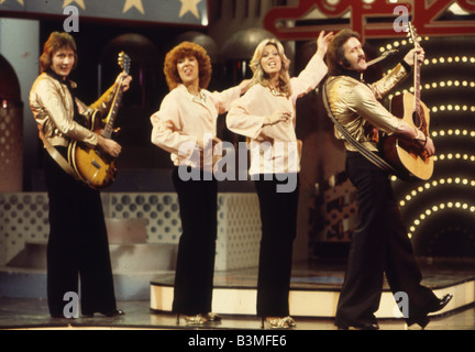 BROTHERHOOD OF MAN UK-pop-Gruppe im Jahr 1976 Stockfoto