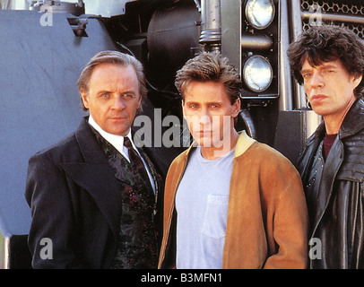 FREEJACK 1992 Warner/Morgan Creek Film mit von links Anthony Hopkins, Emilio Estevez und Mick Jagger Stockfoto