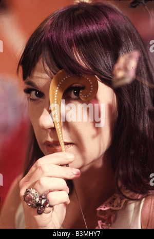 FLOWER-POWER-Stil auf einer Versammlung in San Francisco im Jahre 1967 Stockfoto