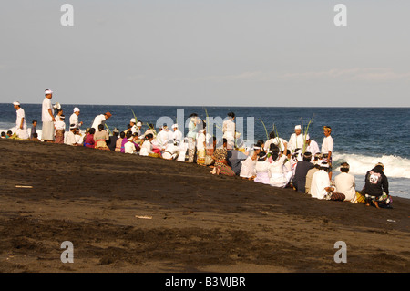 Feuerbestattung Zeremonie /final Ritual, Kusamba Beach, Bali, Republik von Indonesien Stockfoto