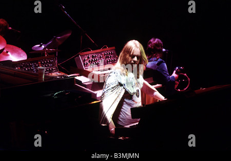 Ja UK-Rock-Gruppe mit Rick Wakeman 1976 Stockfoto