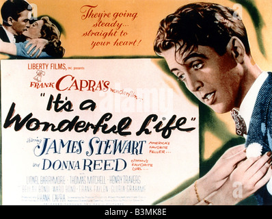 Es ist A WONDERFUL LIFE Poster für 1946 RKO Films mit James Stewart Stockfoto