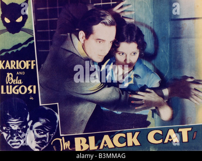 DIE schwarze Katze 1934 Universal Film mit Boris Karloff und Bela Lugosi Stockfoto